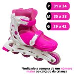 Patins 4 rodas inline bw018 Rosa - 2