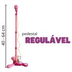 Microfone infantil pedestal com luzes bw139 Rosa - 2