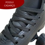 Patins 4 rodas roller clássico com kit de proteção bw021 preto - 2