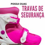 Patins 4 rodas inline bw018 Rosa - 3