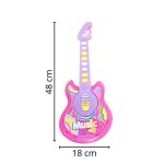 Guitarra E Microfone Infantil Musical Rosa BW138RS - 3