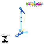 Microfone infantil pedestal com luzes bw139 Azul - 4