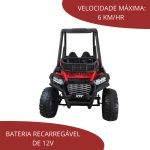 Utv Quadriciclo Elétrico Infantil 12V Vermelho BW186 - 5