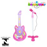 Guitarra E Microfone Infantil Musical Rosa BW138RS - 8