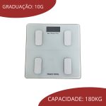 Balança Digital Bioimpedância Com Aplicativo Importway Branca - 5