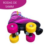 Patins 4 rodas roller clássico bw020 rosa - 5