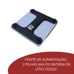 Balança Digital Bioimpedância Com Aplicativo Importway Branca - 6