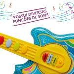 Guitarra E Microfone Infantil Musical Azul BW138AZ - 6