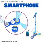 Microfone infantil pedestal com luzes bw139 Azul - 7