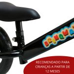 Bicicleta balance aro 12” bw152 Preto - 7
