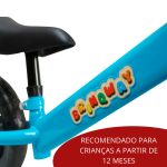 Bicicleta balance aro 12” bw152 Azul - 7