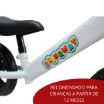 Bicicleta balance aro 12” bw152 Branco - 7