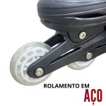 Patins 4 rodas inline bw018 Preto - 8