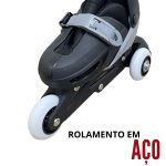 Patins 3 rodas 2 em 1 bw022 preto - 8