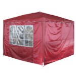 Gazebo Articulado 3,00 X 3,00M Com 2 Paredes Bordô IWGZAP3BO - 1