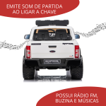 Mini caminhonete elétrica 24V Ford Ranger Raptor Licenciado BW121 BRANCO - 1