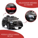 Mini Carro Elétrico 12V Mercedez Benz GLC Concept Licenciado Preto BW177PT - 3