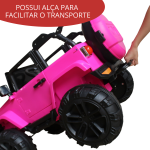 Mini Carro Elétrico Infantil Com Controle Remoto Rosa BW028RS - 3