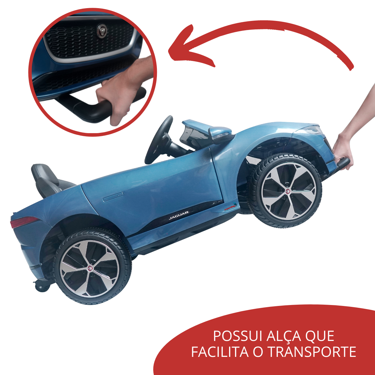 Carro Eletrico Infantil Jaguar Som Luz E Controle Remoto