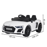 Mini Carro Elétrico 12V Audi R8 Spyder Licenciado Branco BW123BR - 8