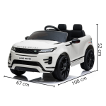 Mini Carro Elétrico Licenciado Land Rover Evoque Branco BW128BR - 9