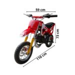Mini Moto Dirt Cross 49cc Vermelha - WVDB-006V - 2