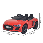 Mini carro elétrico 12V audi R8 Spyder Licenciado Vermelho BW123VM - 9