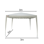 Gazebo Articulado 3,00 X 3,00M Branco IWGZA3BR - 2