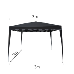 Gazebo Articulado 3,00 X 3,00M Preto IWGZA3PR - 2