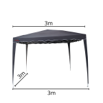 Gazebo Articulado 3,00 X 3,00M Azul IWGZA3AZ - 2