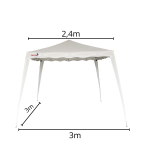 Gazebo Articulado Base 3,00 X 3,00M Branco IWGZA240BR - 2