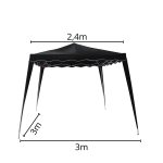 Gazebo Articulado Base 3,00 X 3,00M Preto IWGZA240PR - 2