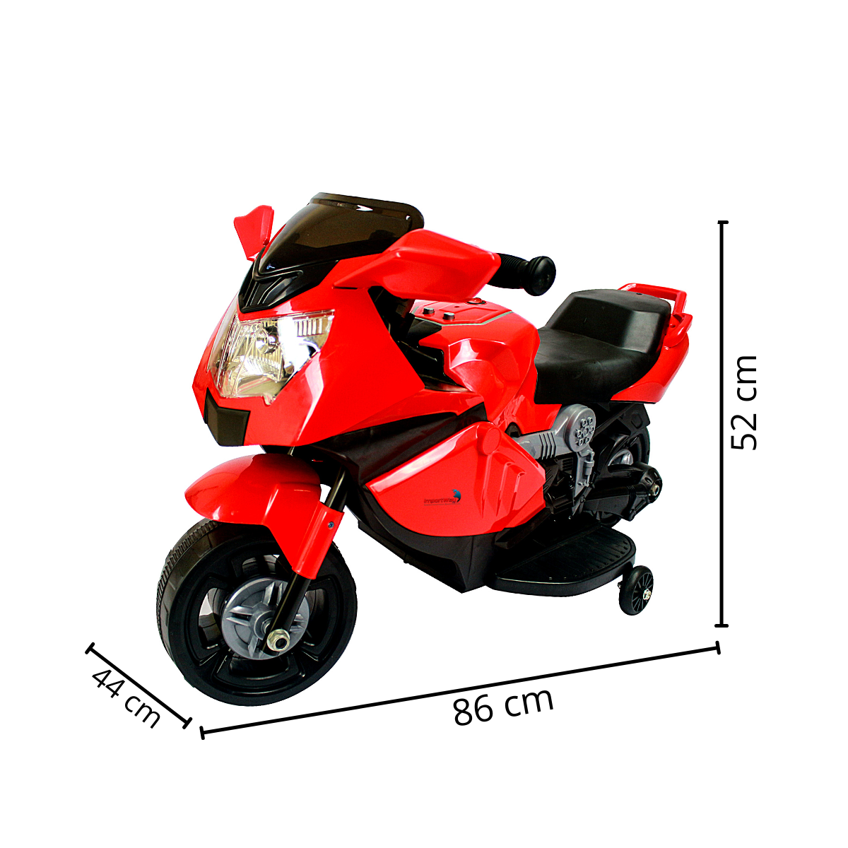 Mini Moto Elétrica Infantil Vermelha Triciclo Para Crianças - LCG ELETRO