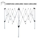 Estrutura Gazebo Articulado 3,00 X 3,00M IWEGZ3 - 2