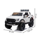 Mini caminhonete elétrica 24V Ford Ranger Raptor Licenciado BW121 BRANCO - 9