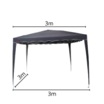 Gazebo Articulado 3,00 X 3,00M Com 2 Paredes Azul IWGZAP3AZ - 2