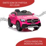 Mini Carro Elétrico 12V Mercedez Benz GLC Concept Licenciado Rosa BW177RS - 12