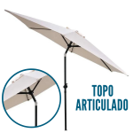 Ombrelone Articulado Central 2,70M Com Capa Branco IWOBCAC270BR - 10