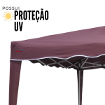 Gazebo Articulado 3,00 X 3,00M Bordô IWGZA3BO - 8