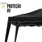 Gazebo Articulado Base 3,00 X 3,00M Preto IWGZA240PR - 8