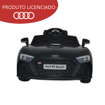 Mini carro elétrico 12V audi R8 Spyder Licenciado Preto BW123PT - 8