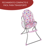 CADEIRÃO ALIMENTAÇÃO BEBÊ BW047 ROSA - 7