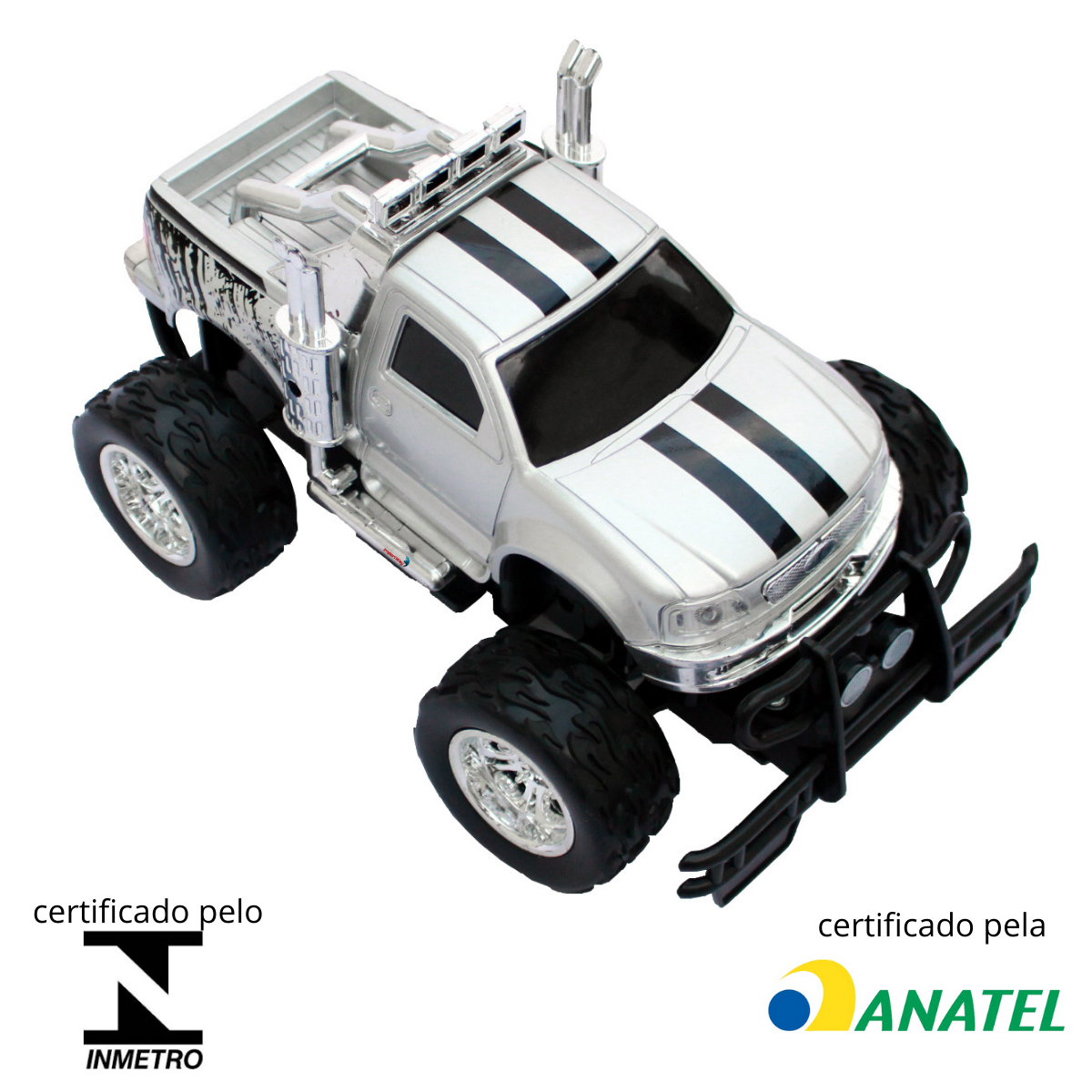 Carrinho Controle Remoto Com Bateria Recarregável BW026 PRATA