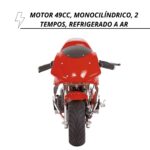 Mini Moto Pocket  Speed 49cc Vermelha WVPR-204V - 4