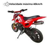 Mini Moto Dirt Cross 49cc Vermelha - WVDB-006V - 4