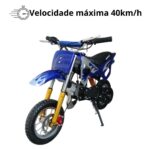 Mini Motor Dirt Cross 49cc Azul - WVDB-006A - 4