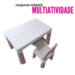 Conjunto Infantil 1 Mesa + 1 Cadeira Rosa BW089RS - 4