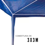 Gazebo Montável 3,00 X 3,00M Azul IWGZM-3AZ - 6