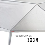 Gazebo Montável 3,00 X 3,00M Branco IWGZM-3BR - 3