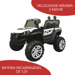 UTV Elétrico Infantil 2 Assentos Branco BW085BR - 9